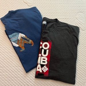 Mens lot of 2 Columbia T shirts size XXL